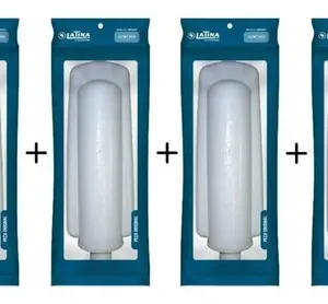 Kit 4 Refil Filtro Vela Latina Puritronic Pa355 Pa335 P355 Branco