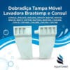 Dobradiça Para Tampa Movel Lavadora Brastemp Consul Branco