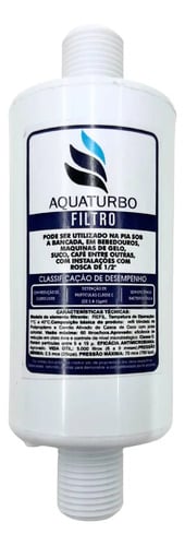 Refil Aquaturbo Multi Para Maquina De Gelo Suco E Café Branco