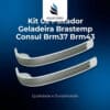 Kit 02 Puxador Geladeira Brastemp Consul Brm37 Brm43