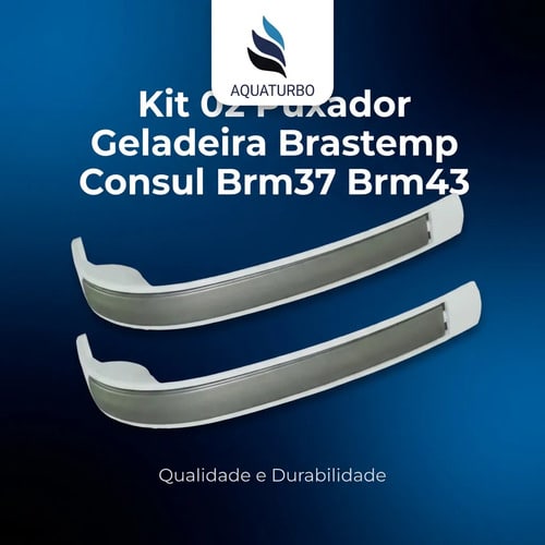 Kit 02 Puxador Geladeira Brastemp Consul Brm37 Brm43