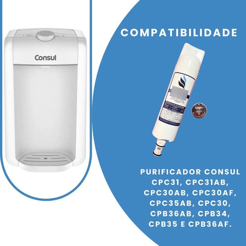 Refil Aquaturbo Cix06ax Purificador Consul Cpb34 Cpc31 Branco