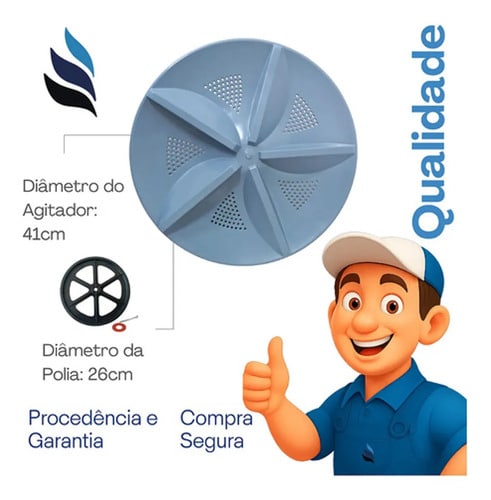 Agitador Batedor Tanquinho Suggar Lavamax Eco 10kg A 20kg