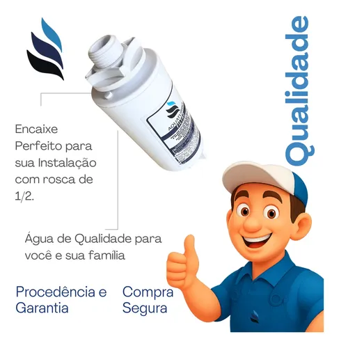 Filtro Refil Compatível Com Bebedouro Pressão Coluna Branco