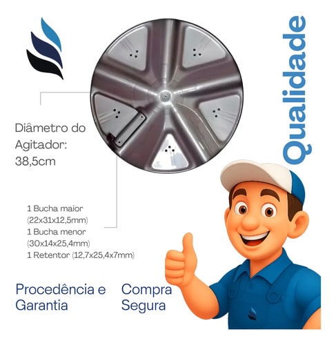Agitador Tanquinho Lavadora Mueller Family / Agile Complet