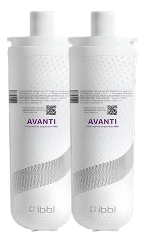 Kit 2 Filtro Ibbl Avanti P/ Purificador Mio E Vivax Original Branco
