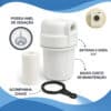 Filtro De Água Aquaturbo Carbon Block Remove Cloro Cozinha Branco