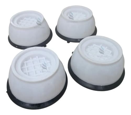 Pé Nivelador Lava E Seca Kit 04 Peças Lavadora + Brinde