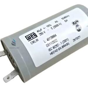 Capacitor De Partida 40uf 250v Weg Terminal Novo