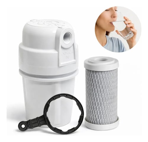 Filtro De Água Aquaturbo Carbon Block Remove Cloro Cozinha Branco