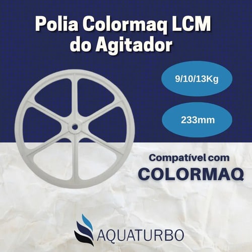 Polia Agitador Tanquinho Colormaq Lcm Lcb 9kg 10kg 12kg 14kg