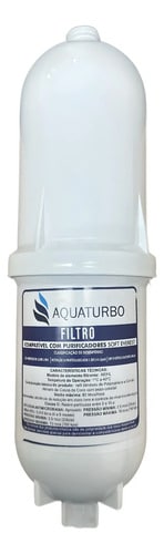 Kit 2 Refil Filtro Aquaturbo P/ Purificador Soft Everest Branco