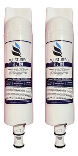 Kit 2 Refil Aquaturbo Cix06ax Purificador Consul Cpb34 Cpc31 Branco