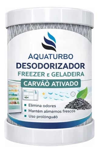 Kit 4 Desodorizador Geladeira Aquaturbo Carvão Ativado