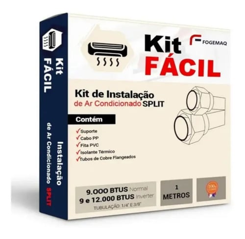 Kit Instalação Ar Condicionado Inverter 9/12000btus 1 Metro