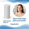 Filtro De Água Aquaturbo Carbon Block Remove Cloro Cozinha Branco