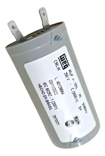 Capacitor De Partida 40uf 250v Weg Terminal Novo