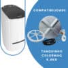 Agitador Colormaq Lcm 6.4 Kg Completo Com Cubo Polia Correia Cinza 500