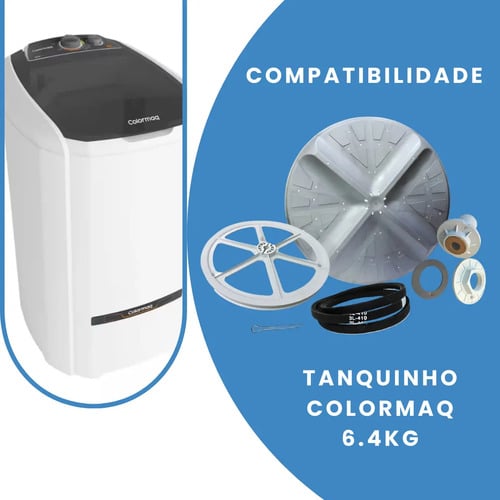 Agitador Colormaq Lcm 6.4 Kg Completo Com Cubo Polia Correia Cinza 500
