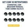 Kit Com 10 Retentores Brastemp Mondial Tubo Cambio 18x25x12