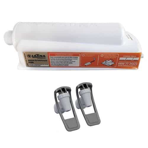 Kit Refil Filtro Purificador Latina P355 com Par de Torneira Pa355