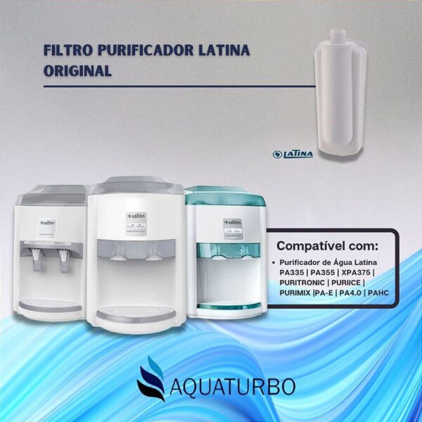 Kit Refil Filtro Purificador Latina P355 com Par de Torneira Pa355