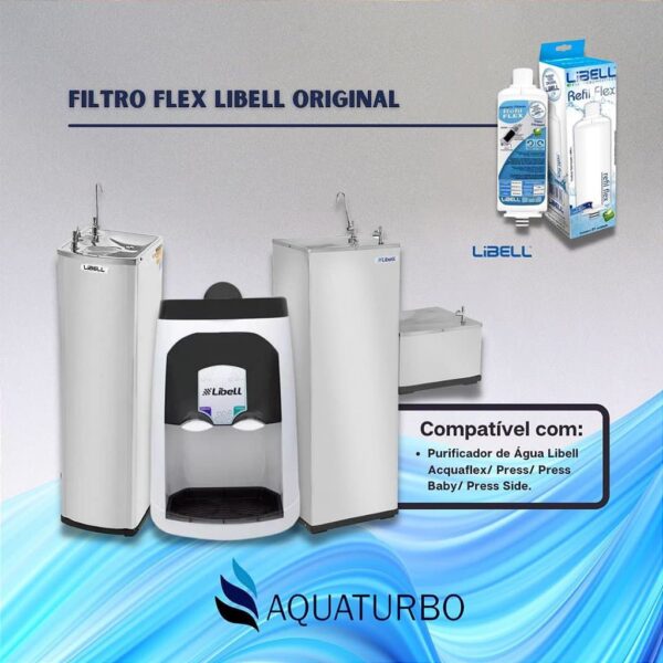 Filtro Refil Flex Libell Purificador Acquaflex Press Baby