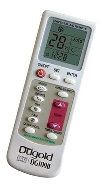 Kit 3 Controles Para Ar Condicionado Universal Split Dugold