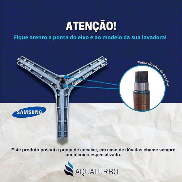 Eixo Tripé Para Lavadora Samsung Wf106 Dc97-14369g