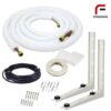 Kit Instalação de 1 metro Ar Condicionado Inverter 9000 12000 btus Com Suporte Aço