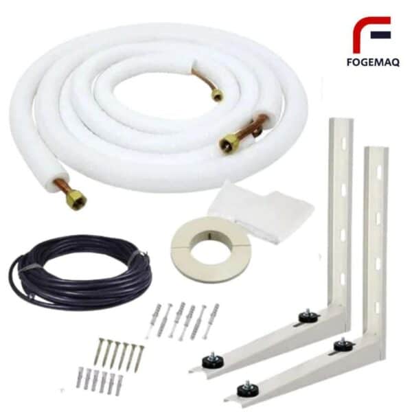 Kit Instalação de 1 metro Ar Condicionado Inverter 9000 12000 btus Com Suporte Aço