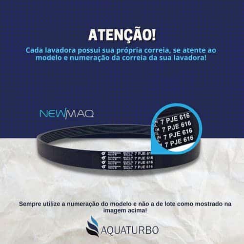 3 Correia Tanquinho Newmaq New Up 10kg 7pje616 / 616j