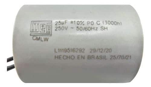 Capacitor 25uf 250vac Para Portão Eletrônico Weg