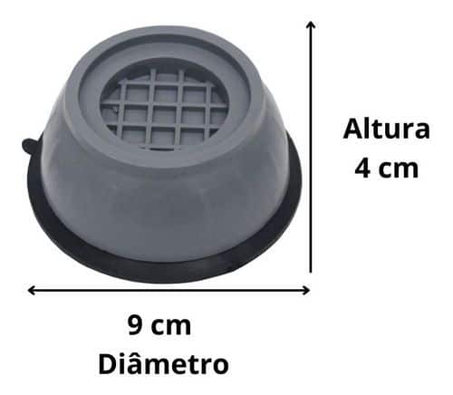 Pé Máquina Lavar Regulador Calço Anti Vibração Universal 4pc
