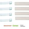 Kit 4 Tirante Branco E 4 Rolete Lavadora Consul E Brastemp