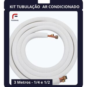 Cobre Flangeado De 1/4 E 1/2 Com Isolante E Porcas 3 Metros