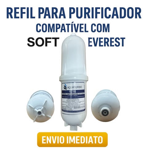 Refil Filtro Aquaturbo Para Purificador De Água Soft Everest