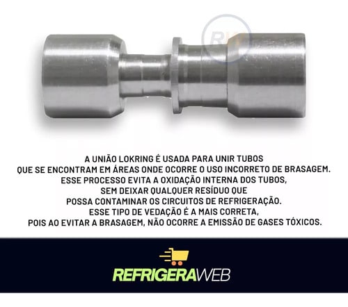 União Lokring 3/8 X 5/16 Alumínio Ar Condicionado