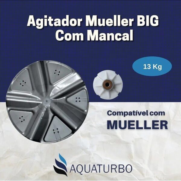 Agitador Mancal Tanquinho Lavadora Mueller Family 10kg 13kg