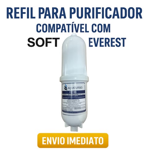 Refil Filtro Aquaturbo Para Purificador De Água Soft Everest