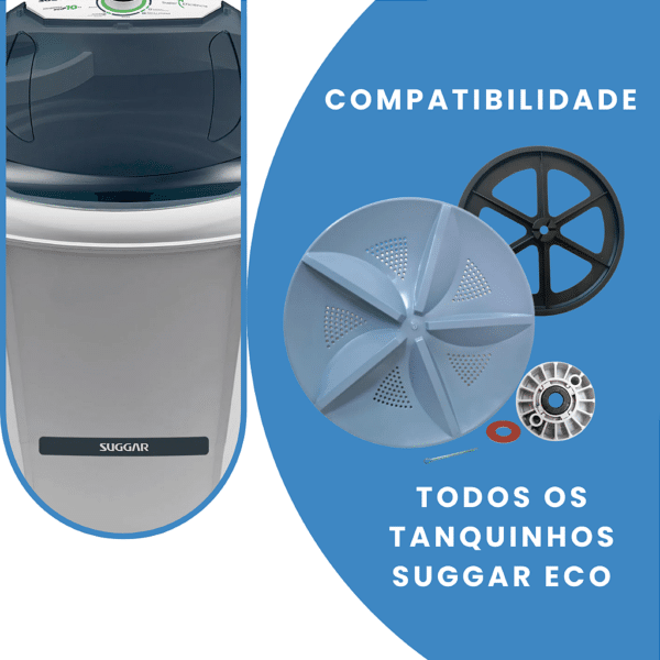 Agitador Batedor Tanquinho Suggar Eco 10kg a 18kg para Lavadoras