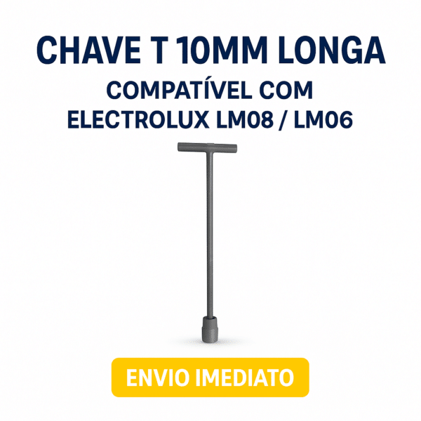 Chave T 10mm Longa Agitador Electrolux 62mm Lm08 Lm06